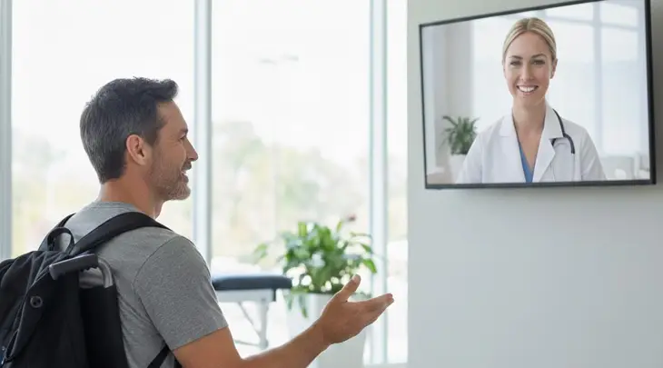 Outpatient in virtual clinic visit